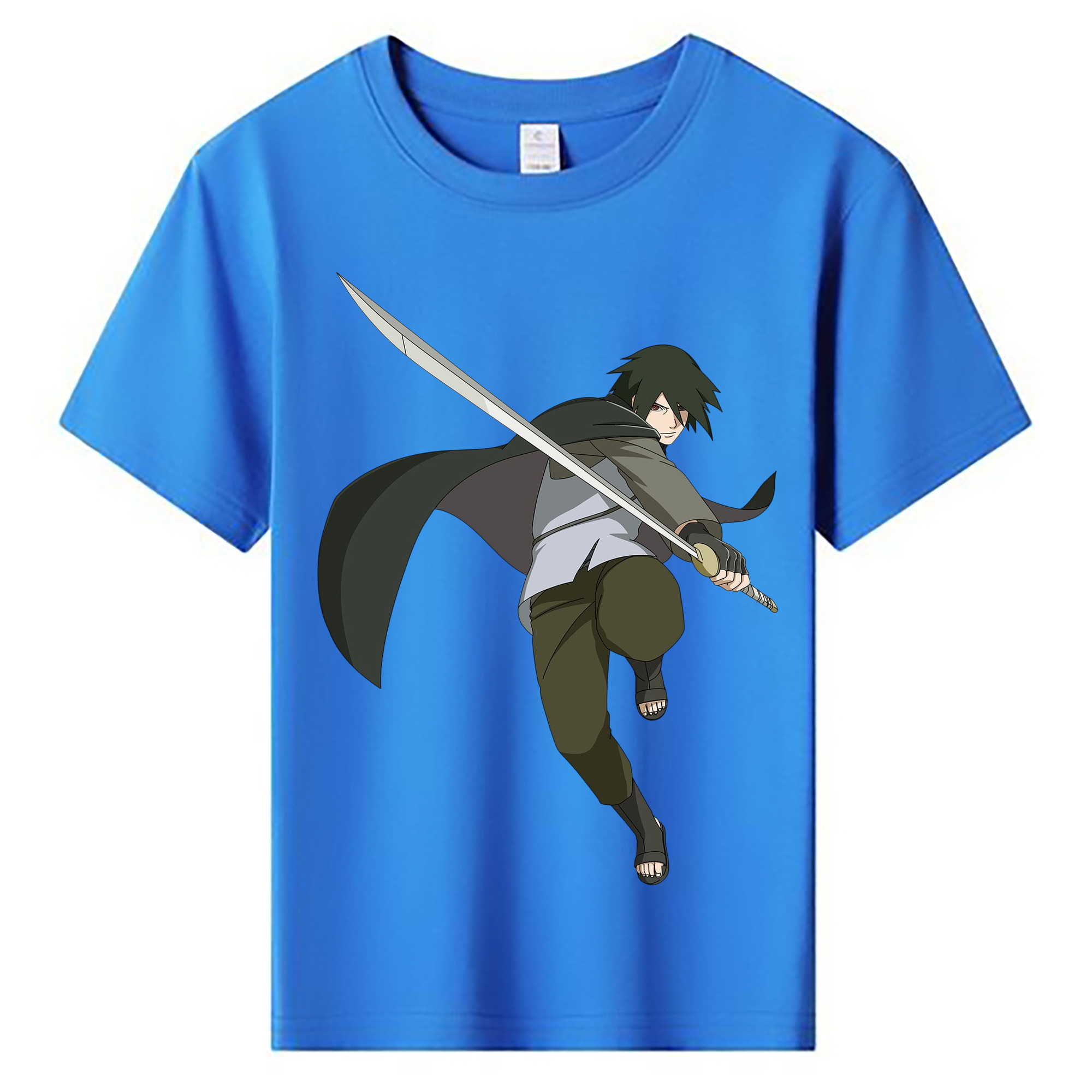 （画像用） NARUTO -ナルト- うちは サスケ Uchiha Sasuke 綿100％キッズTシャツ（フロントプリント）